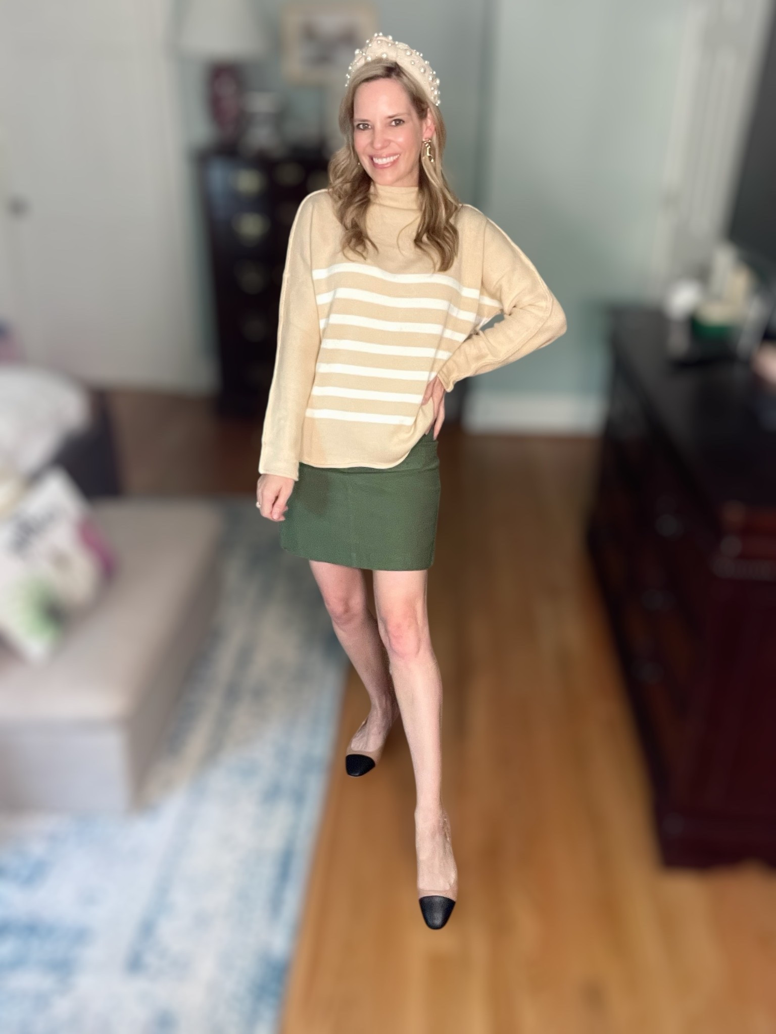 
Classic neutrals with a modern twist 🤍 I styled this striped beige turtleneck sweater (Amazon find!) with the J.Crew Factory green patch-pocket mini skirt for an effortless fall look that feels polished yet casual. The soft neutral tones pair beautifully with the deep olive green for a timeless combo 🍂. I accessorized with my pearl knotted headband, a chic two-tone pearl link watch, and layered Melinda Maria gold tennis + chain bracelets (use code PREPPYREBEL for 10% off + free gift 🎁). Finished the look with my favorite two-tone cap toe flats, a style that instantly elevates any outfit!

📌 Style tip: Pair a relaxed sweater with a structured mini skirt for the perfect mix of cozy and chic. Add statement accessories to make the outfit dinner-ready.

🔑 SEO Keywords: striped beige turtleneck sweater, Amazon fall sweater outfit, J.Crew Factory mini skirt, green skirt outfit, pearl headband style, cap toe flats outfit, chic fall neutrals, Melinda Maria jewelry code PREPPYREBEL.


#LTKSaleAlert #LTKShoeCrush #LTKFindsUnder50