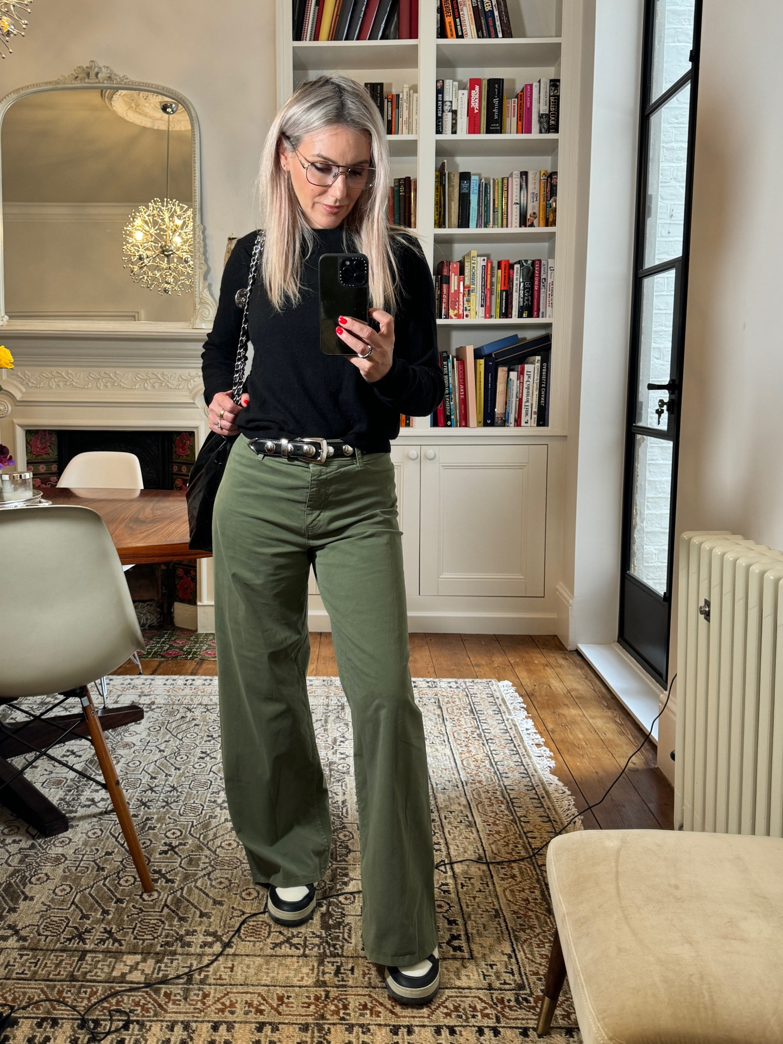 Chinos, khakis, petite fashion, casual, summer, cashmere jumper, summer layers, simple outfits, eyelet belt, wide leg khakis, short girl trousers. 

#LTKsummer #LTKuk