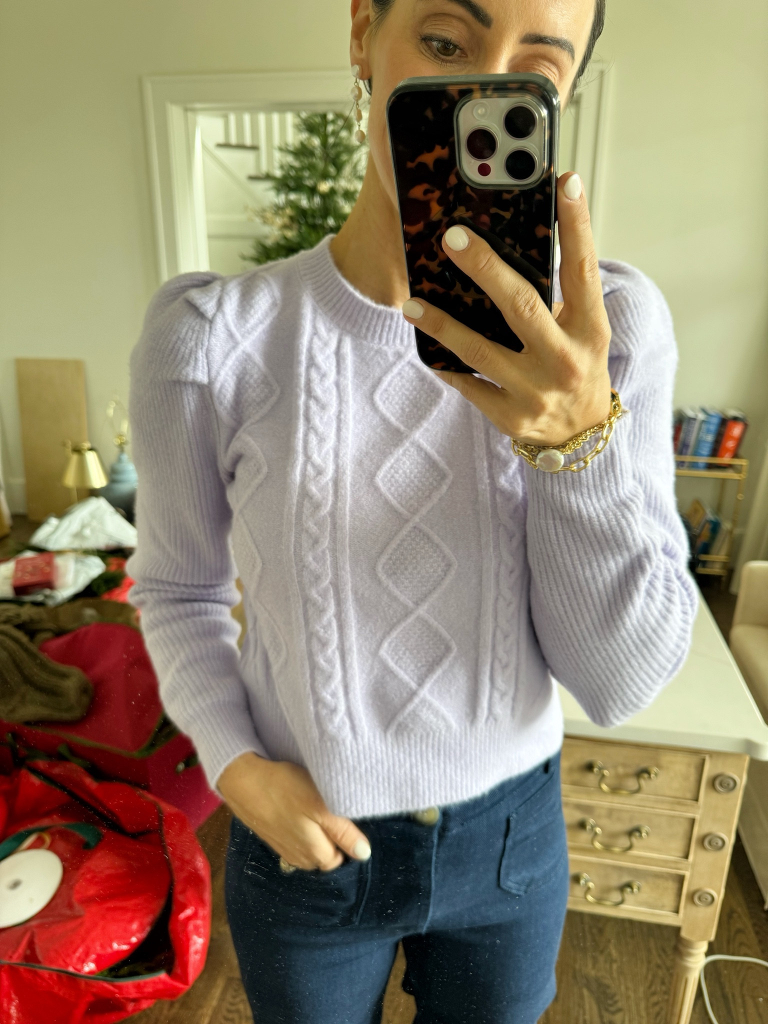 Amazon sweater TTS soft and doesn’t shed, cute puff sleeves and details. Great gift for her! Paired with my favorite wide leg cropped denim from Anthro. 





#LTKover40 #LTKfindsunder50 #LTKGiftGuide