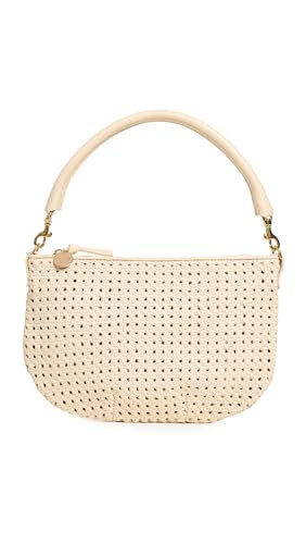 Clare V. Women's Petit Moyen Messenger, Cream Rattan, Off White, Tan, One Size | Amazon (US)
