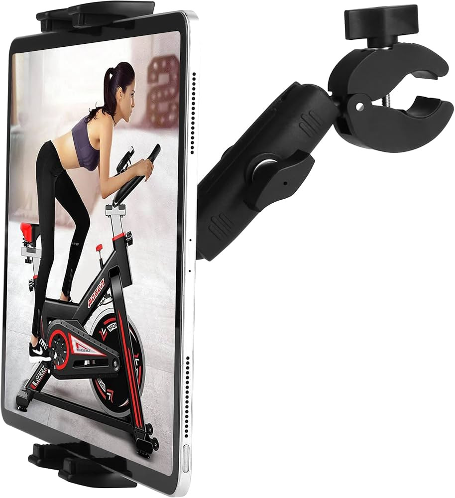Treadmill Tablet Ipad Holder Bike Handlebar Mount Clamp for Stationary Bicycle Elliptical Spin Bi... | Amazon (US)