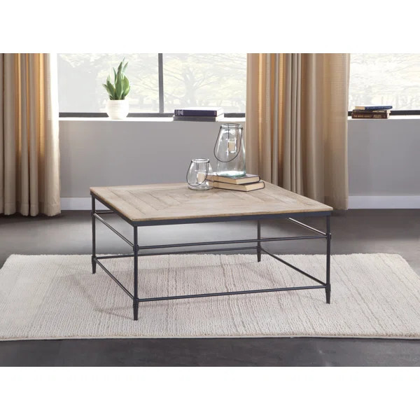 Rainville Solid Wood and Metal Square Coffee Table | Wayfair North America