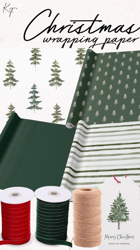 Christmas wrapping paper. Green wrapping paper. Matte wrapping paper. Matte green wrapping paper. Green and white wrapping paper. Velvet ribbon. Holiday wrapping paper 

#LTKGiftGuide #LTKHoliday #LTKSeasonal