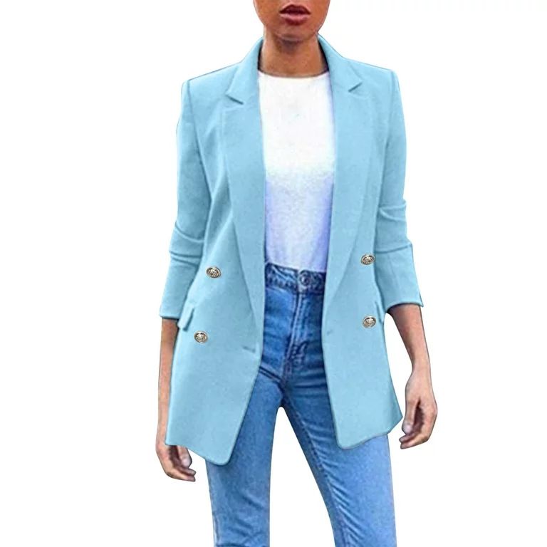 Beppter Women Blazers & Suit Jackets Casual Pocket Office Blazer Draped Front Cardigan Jacket Wor... | Walmart (US)