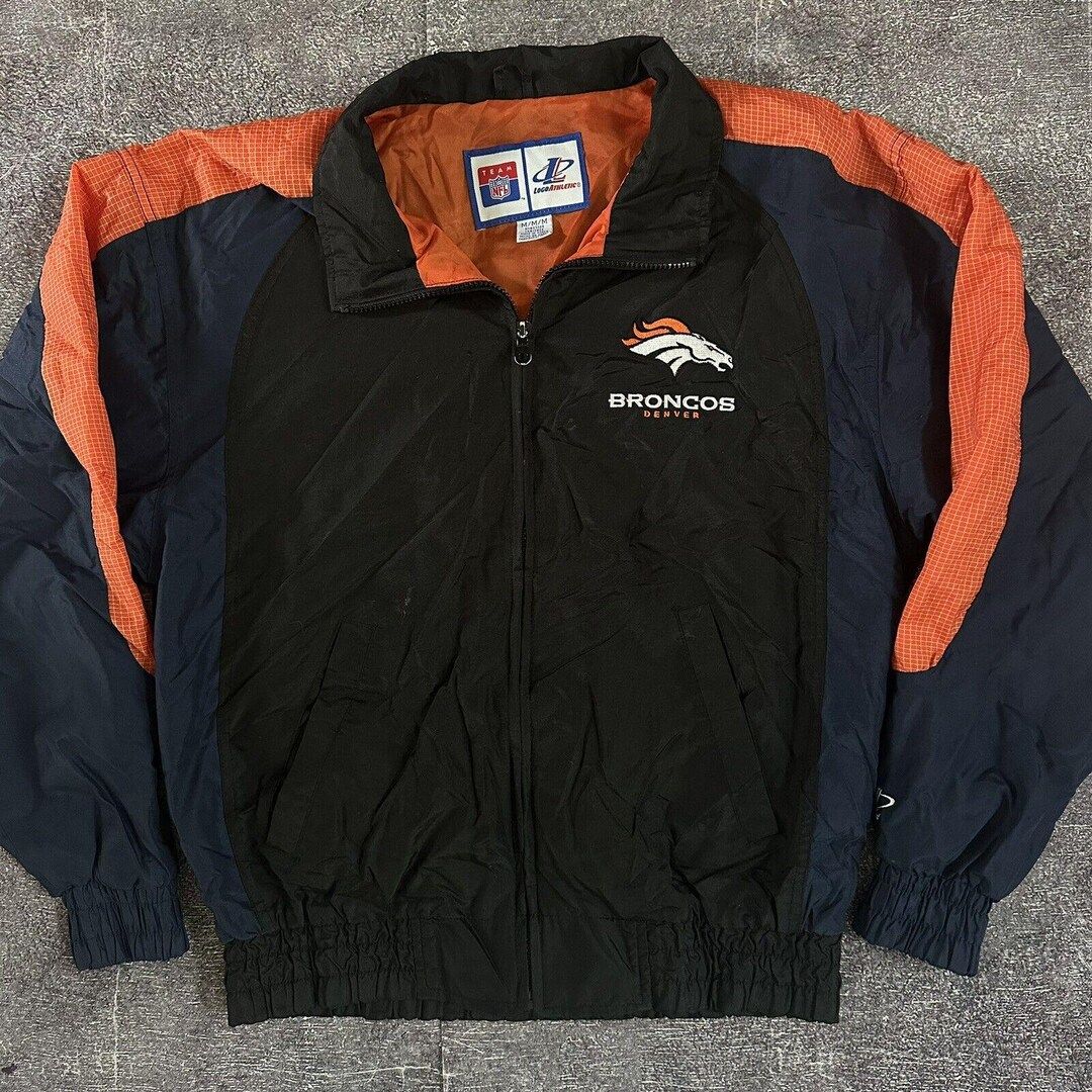 Men's Vintage 90's Logo Athletic Denver Broncos Black Windbreaker Jacket Sz M - Etsy | Etsy (US)