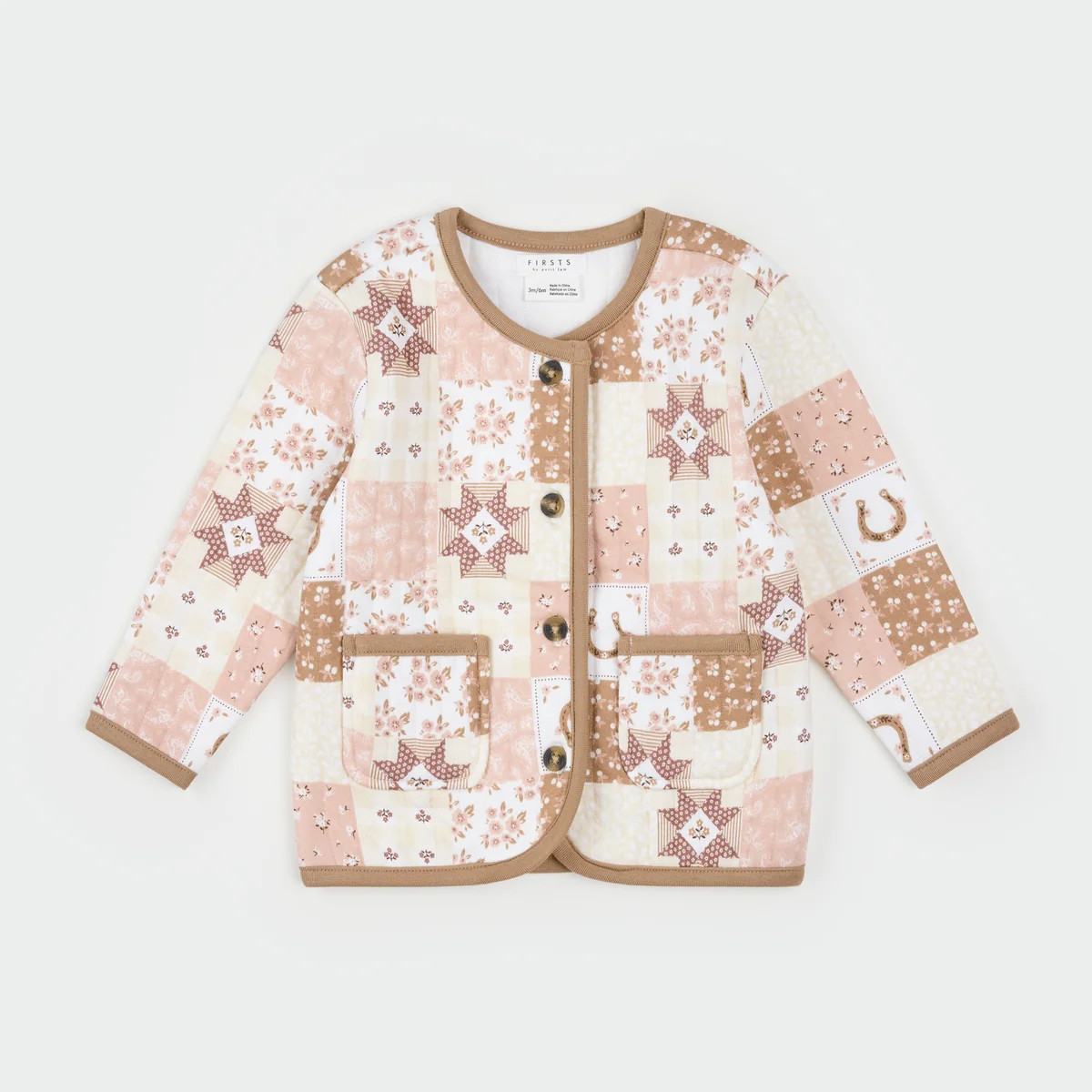 Orchard Patchwork Quilted Cardigan | Petit Lem
