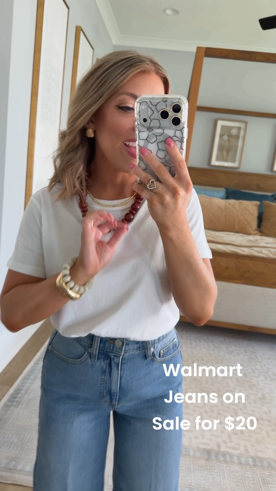 ✨ Y’all… Walmart is absolutely showing out with the denim lately! 🤩 These jeans look so much like a pair I spotted at Anthropologie, but they’re on sale for just $20! They have the perfect relaxed wide-leg fit that’s flattering, comfortable, and easy to style from summer into fall.

One sizing tip: go up one size for the best fit! 🙌 I paired them with my favorite Walmart white tee, and it’s currently on sale for only $6. It’s soft, not see-through, and one of those basics you’ll reach for over and over again.

Simple outfits like this prove you don’t have to spend a fortune to look put together. Add a fun necklace and sandals, and you’re ready for brunch, errands, or dinner on the patio!

#walmartfashion #walmartfinds #walmartstyle #walmartnewarrivals #walmartclothing #affordablefashion #budgetfashion #southernstyle #southernfashion #everydaystyle #casualoutfit #widelegjeans #denimstyle #whitetee #summerstyle #falltransition #lookforless #anthroinspired #fashionfinds #ootd

#LTKootd #LTKPetite #LTKSaleAlert