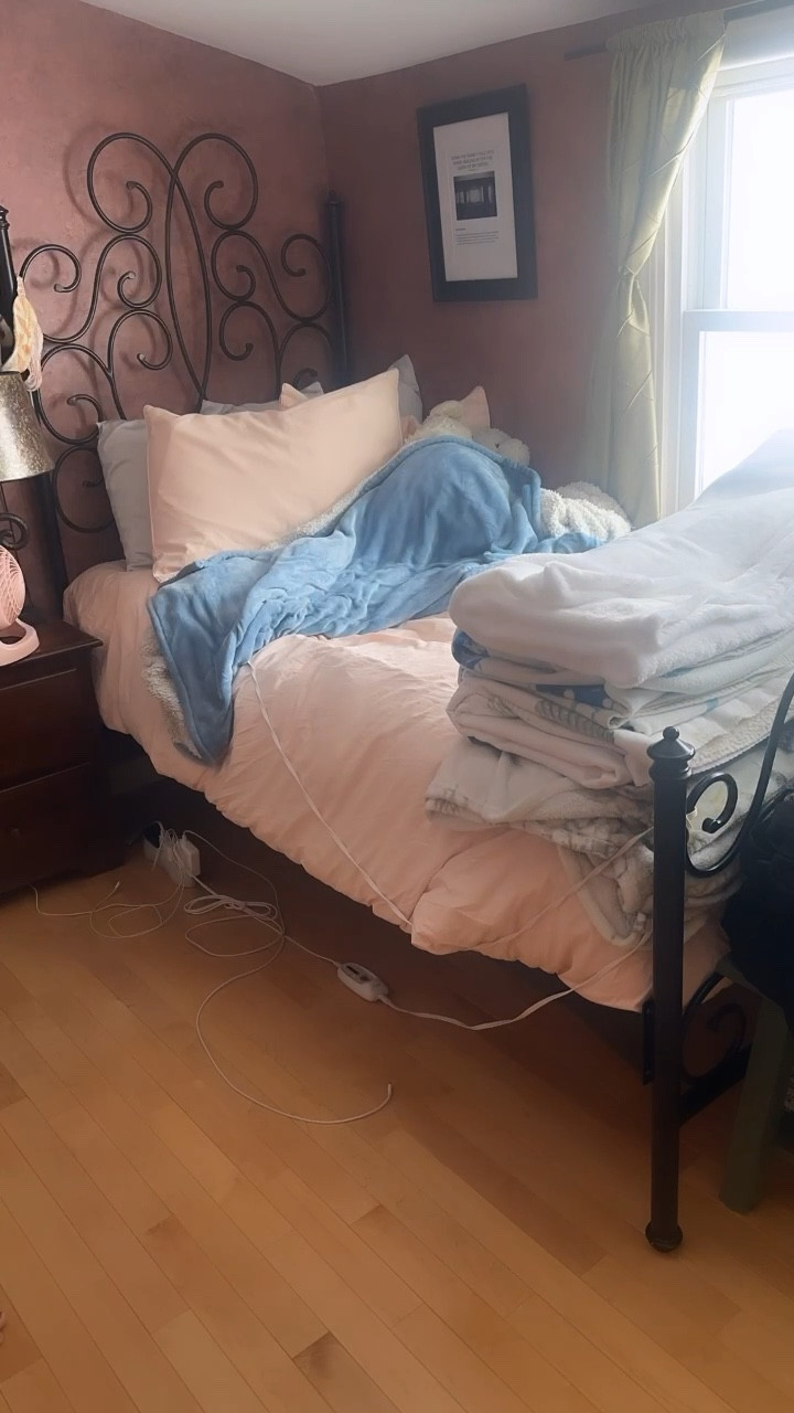 The coziest set up includes a fluffy mattress topper and a heated blanket and lots of pillows!

#LTKFindsUnder100 #LTKHome #LTKVideo