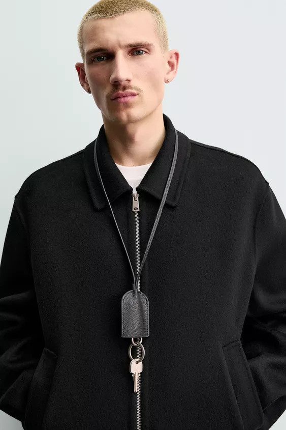 LEATHER PENDANT KEYRING | Zara UK