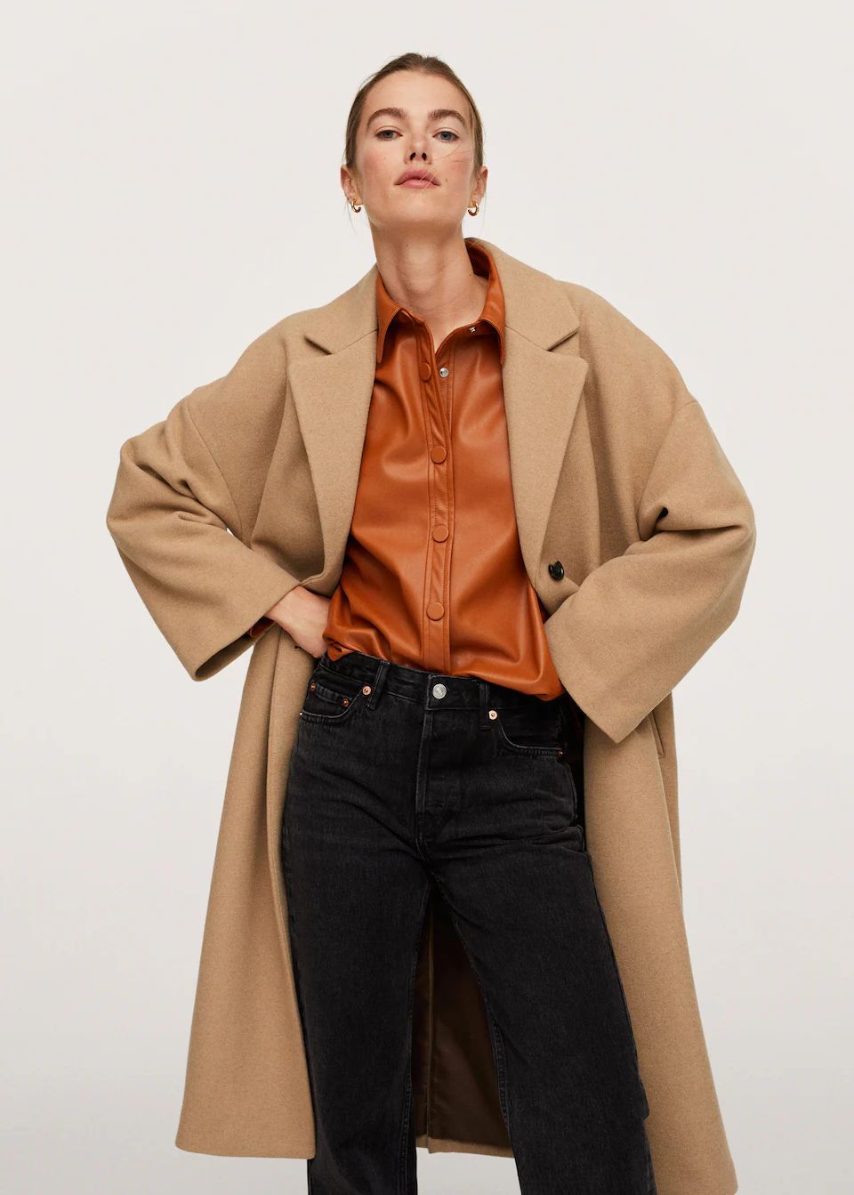 Oversize wool coat | MANGO (US)