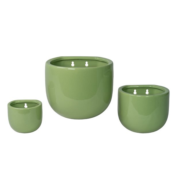 Better Homes & Gardens 4/6/8inch Wall Planters, Green, 3-Pack | Walmart (US)