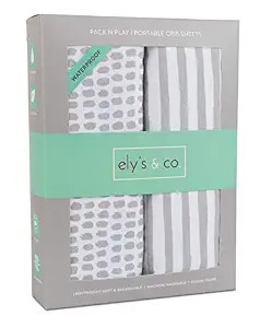 Ely's & Co. Patent Pending Waterproof Pack N Play/Mini Portable Crib Sheet with Mattress Pad Cove... | Amazon (US)