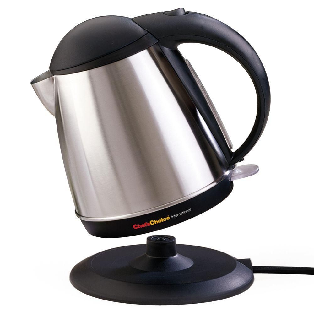 Chef'sChoice 7-Cup Stainless Steel Cordless Electric Kettle with Automatic Shut-Off | The Home Depot
