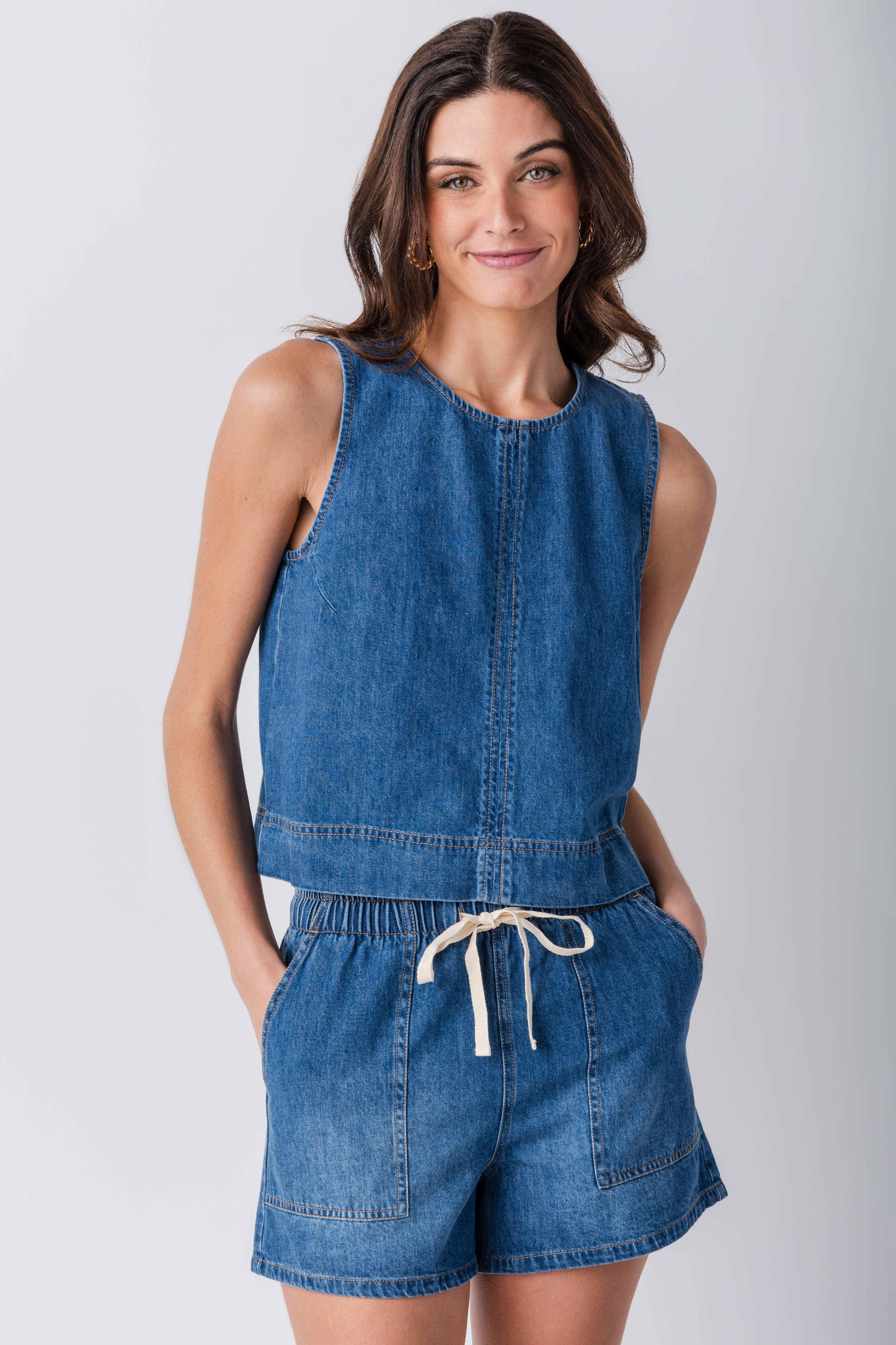 Z Supply Sun Seeker Denim Tank | Social Threads