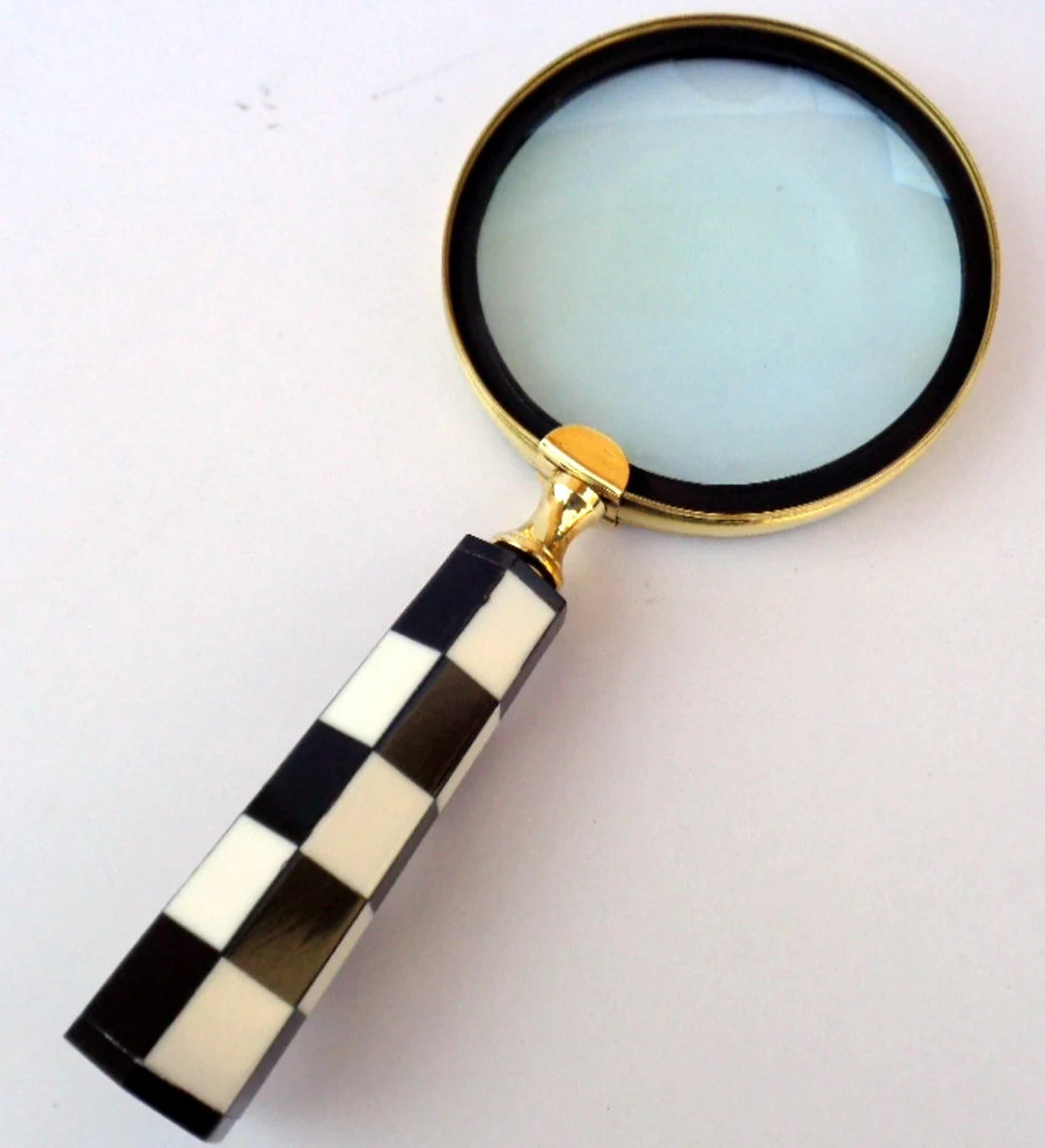 Antique Replica Style Beautiful Black & White Checkered Handle Magnifying Glass Home Decor - Etsy | Etsy (US)