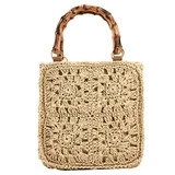 GASTROPOD Straw Purse Trendy Raffia Clutch Bag Summer Beach Bags for Women Cute Bamboo Handle Rat... | Walmart (US)