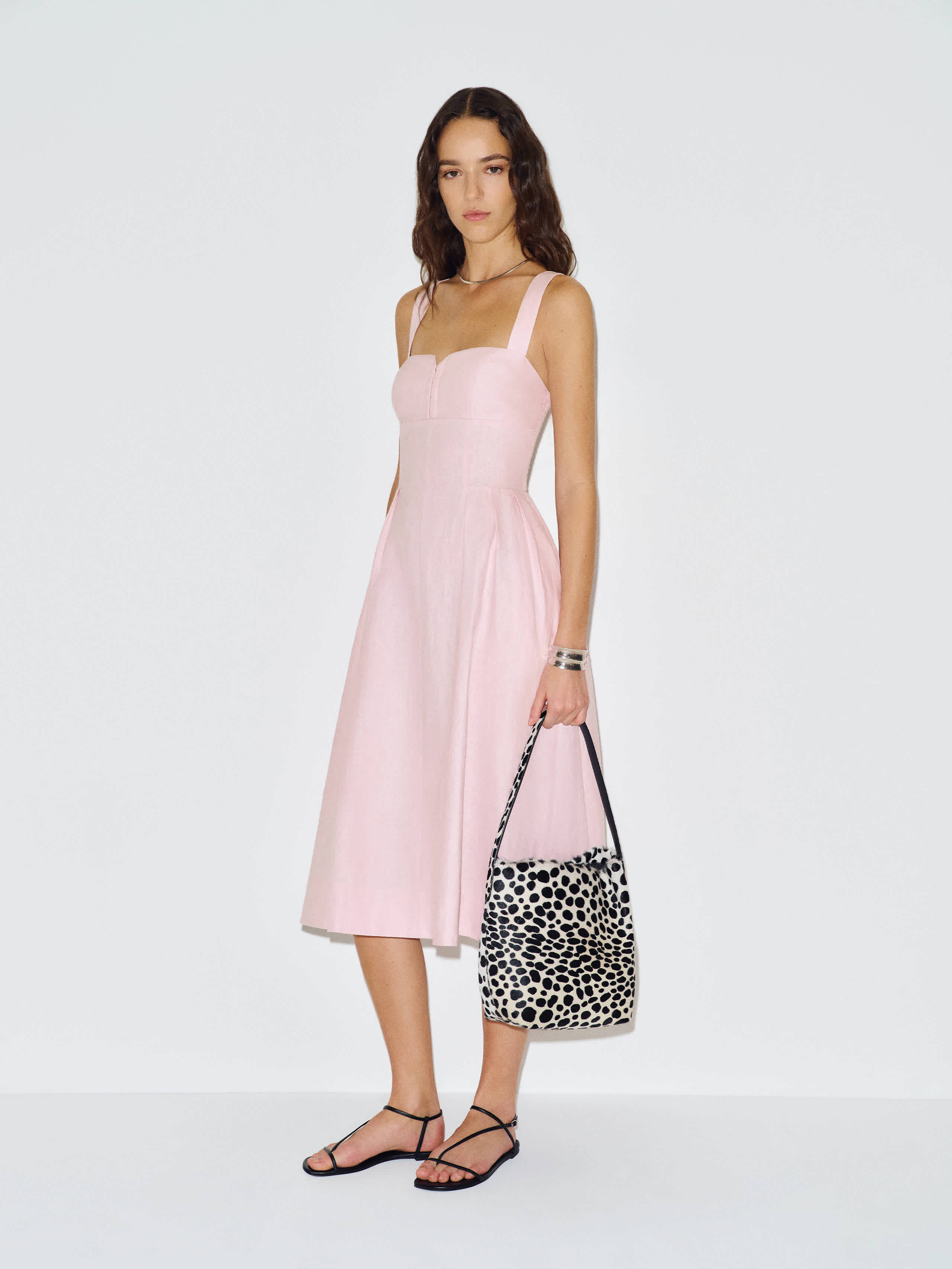 Reformation Roma Linen Dress Pink 12 | Reformation (Global)