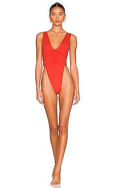 Riot Swim Echo One Piece in Coral from Revolve.com | Revolve Clothing (Global)