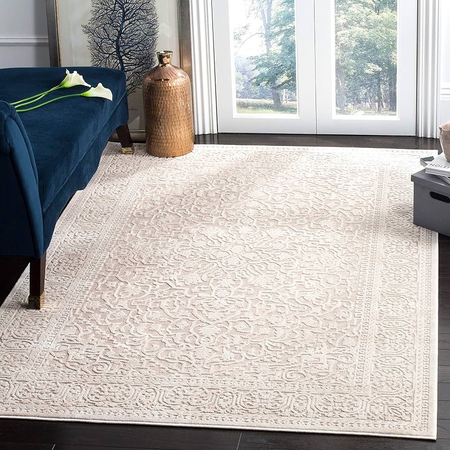 SAFAVIEH Reflection Collection 5'1" x 7'6" Beige/Cream RFT670A Vintage Distressed Area Rug | Amazon (US)