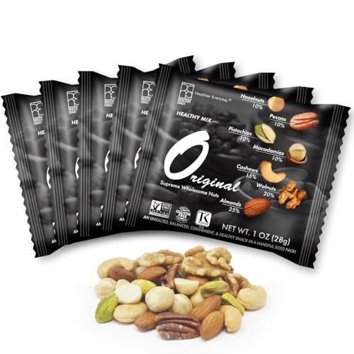 Roastery Coast - Mixed Nuts Variety Pack for Adults | Healthy Snacks | Individual Packs | Unsalted | No Peanuts | Assorted Nuts Snack | Pistachios | Almonds | Hazelnuts | Pecans | Slow Dry-Roasted | Amazon (US)