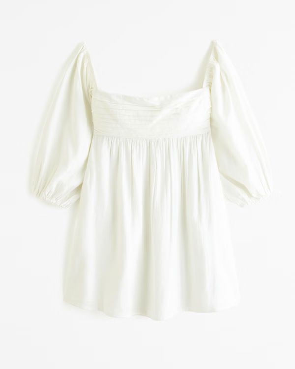 Women's Emerson Linen-Blend Off-The-Shoulder Mini Dress | Women's Dresses & Jumpsuits | Abercromb... | Abercrombie & Fitch (US)