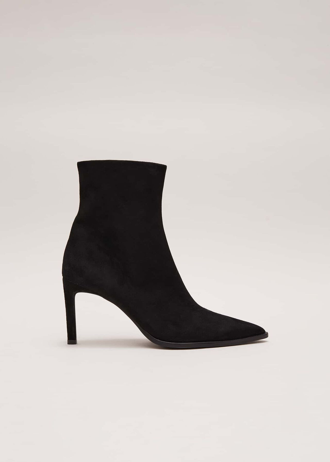 Black Suede Ponited Heeled Boots | Phase Eight UK | | Phase Eight (UK)