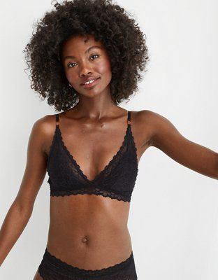 Aerie Free-To-Be Lace Padded Plunge Bralette | American Eagle Outfitters (US & CA)