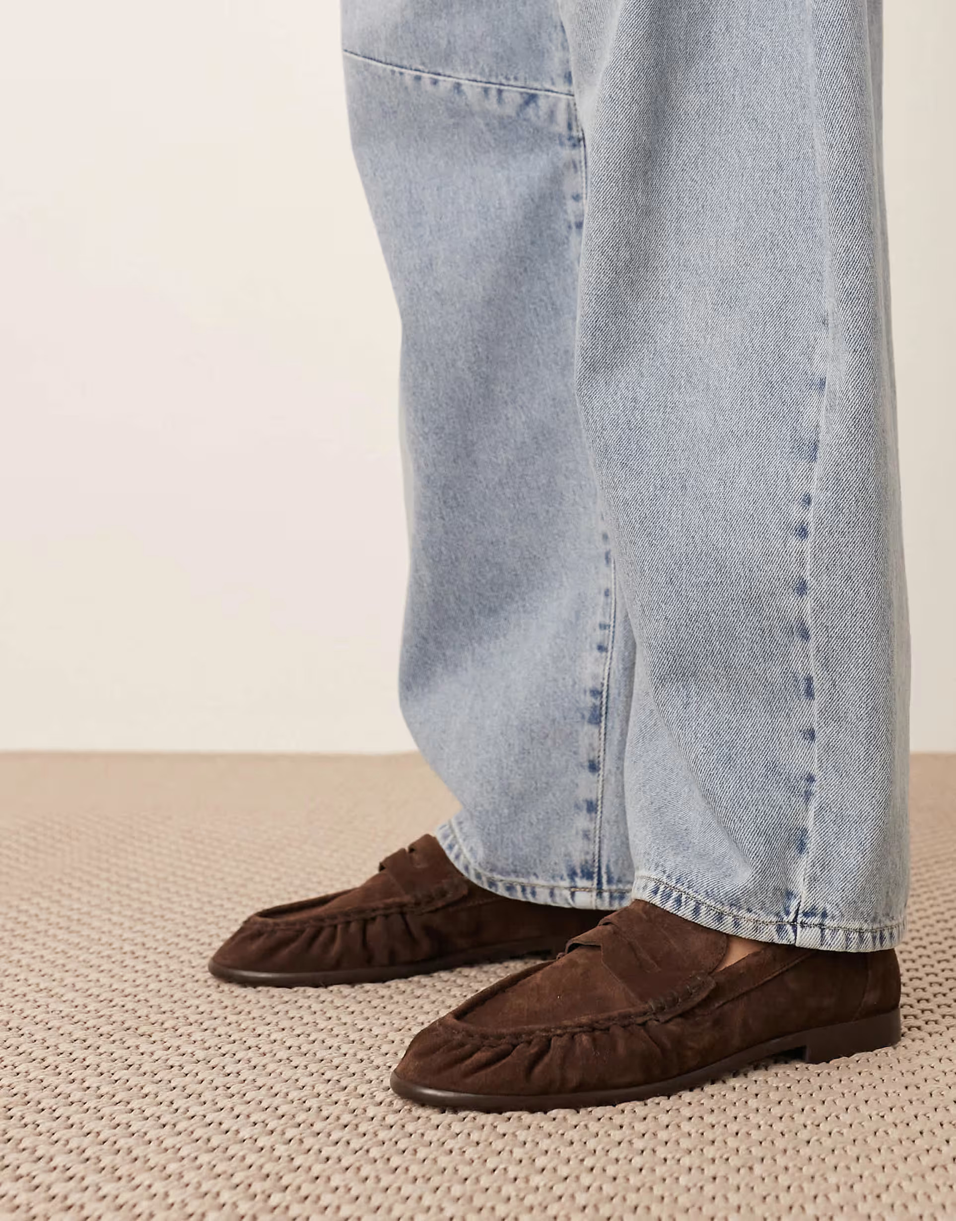 ARRANGE Premium leather loafer in brown suede | ASOS | ASOS (Global)
