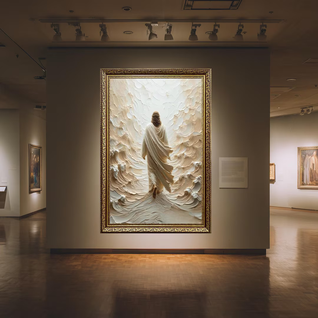 Jesus Walking Toward the Light Canvas Print: High-Resolution, Ready-to-Hang Christian Home Decor | Etsy (US)