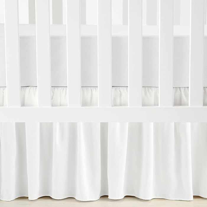 Lush Decor Ruffle Crib Skirt, 16" Drop, White | Amazon (US)