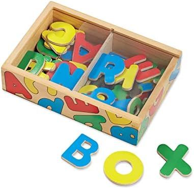 Melissa & Doug 52 Wooden Alphabet Magnets in a Box - Uppercase and Lowercase Letters | Amazon (US)