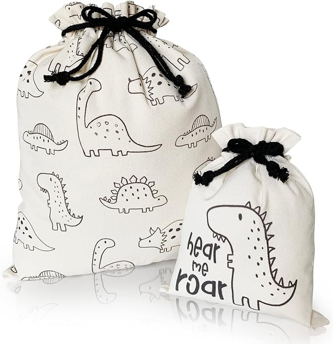 Gather & Knot Drawstring Gift Bags | Premium Canvas | 20" Large 12" Small | Reusable Fabric Wrap ... | Amazon (US)