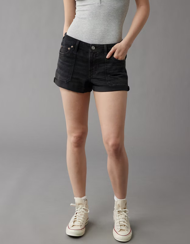 AE Dreamy Drape Stretch Denim Easy Shortie | American Eagle Outfitters (US & CA)