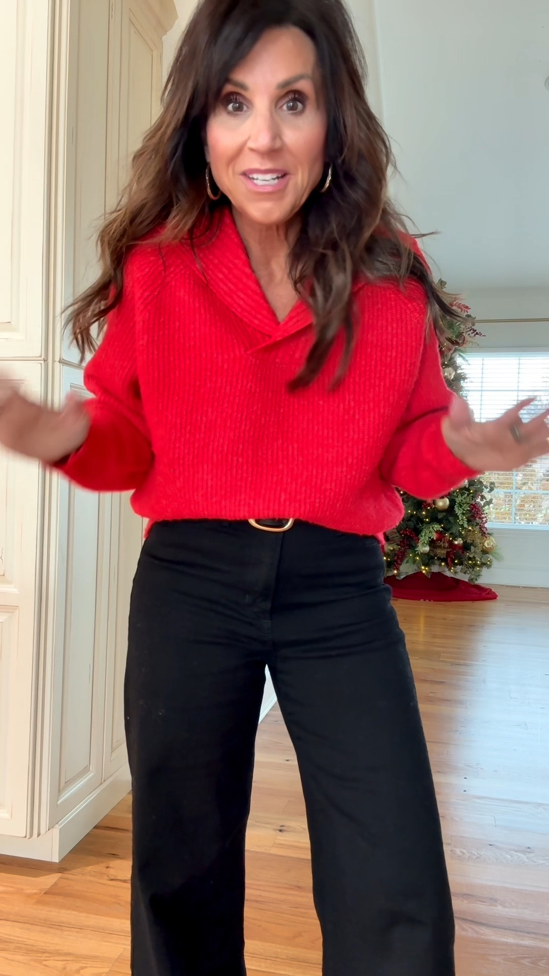 This red sweater is so good and only $27
I’m wearing a small in the sweater and a 27 in the denimm

#LTKOver40 #LTKSeasonal #LTKootd
