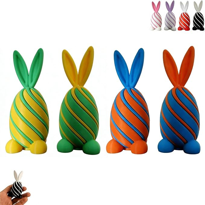 Easter Spiral Decompression Rabbit Egg, Easter Fidget Toys, Spiral Sensory Toy for Focus, Relaxat... | Amazon (US)