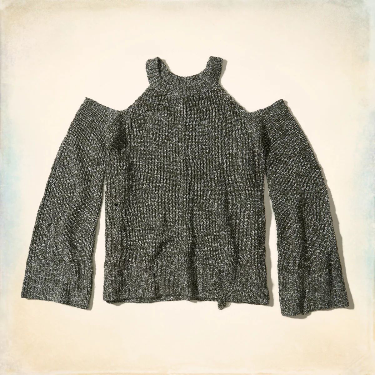 Distressed Cold Shoulder Sweater | Hollister US