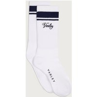 Lamar Club Stripe Sock | Varley US, White/ Blue Nights / S/M | Varley US
