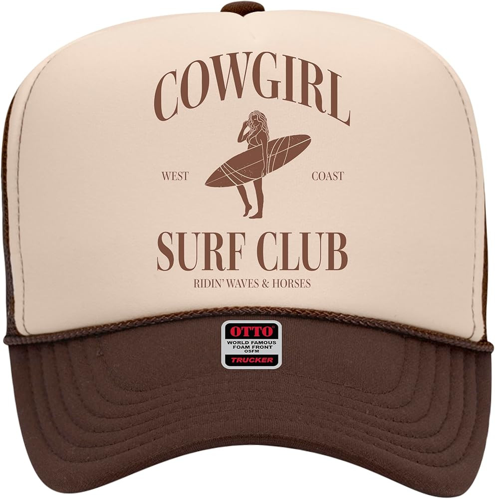 Cowgirl Surf Club Trucker Hat - Premium Snapback for Men and Women - Beach Cowboy Cute Summer Wes... | Amazon (US)