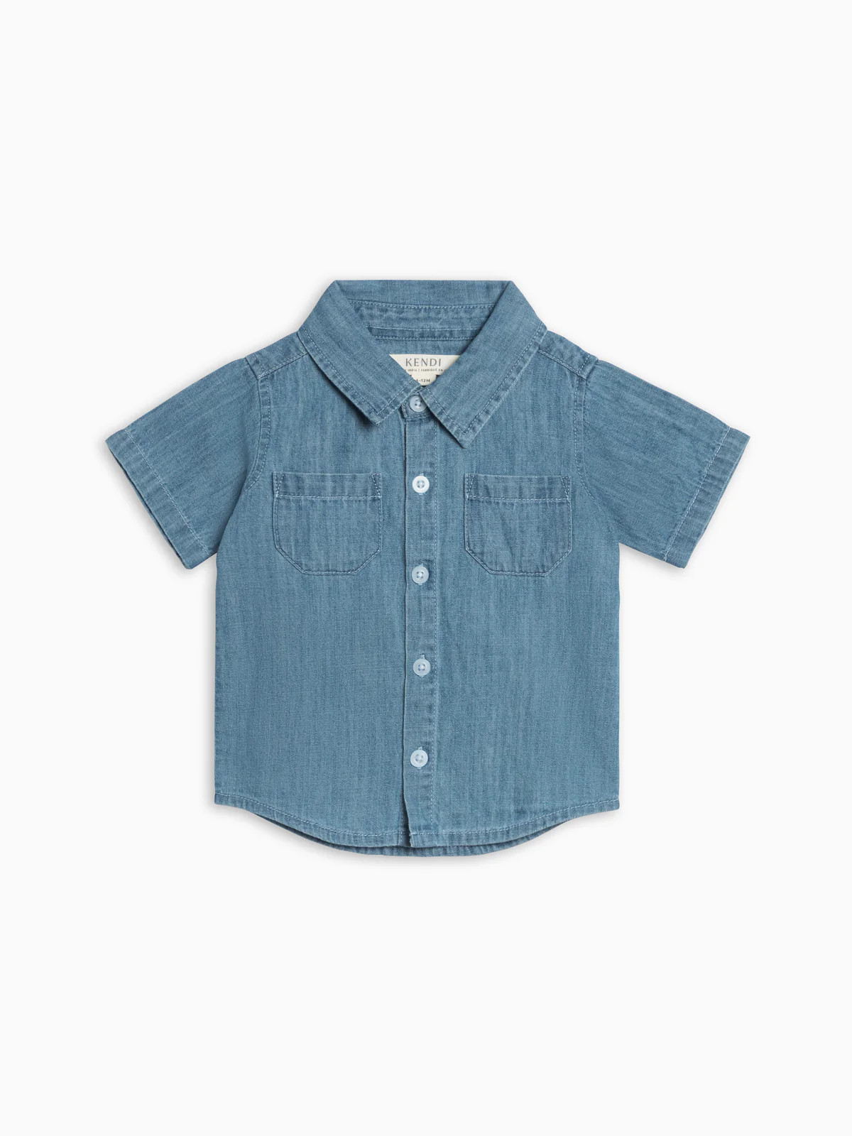 Graham Chambray Collared Button Down Shirt | Colored Organics