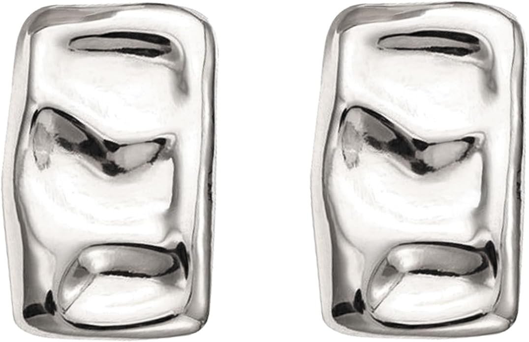 Chunky Gold Rectangle Stud Earrings for Women, Dainty Thick Stud Earrings, Minimalist Geometric E... | Amazon (US)