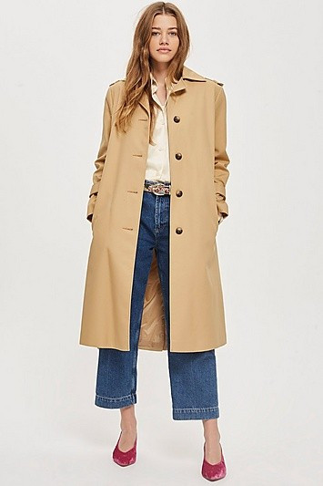 Power Shoulder Trench Coat - Camel | Topshop US