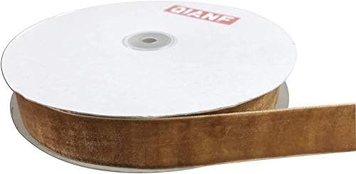 QIANF Velvet Ribbon, 1 1/2-Inch by 25-Yard Spool (Khaki) | Amazon (US)