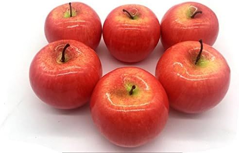 Maggift Artificial Fruits 6 pack,Decorative Fruit (Apple Red) | Amazon (US)