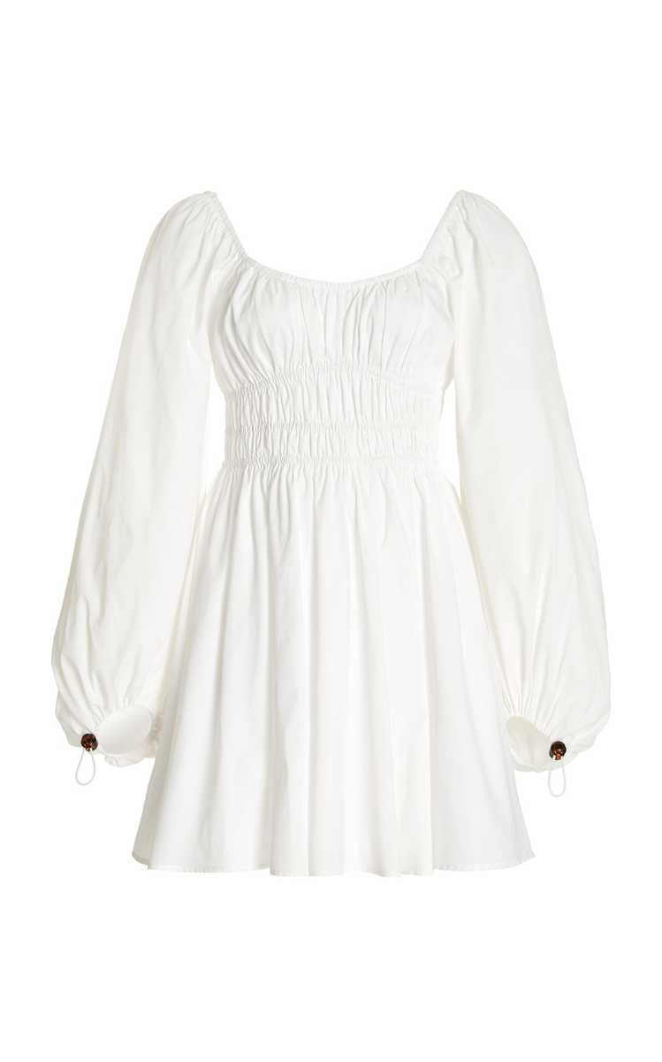 Bow Ruched Shell Mini Dress | Moda Operandi (Global)