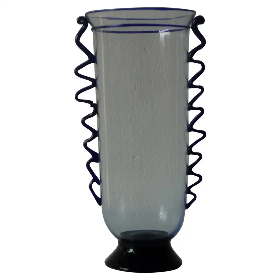 Napoleone Martinuzzi for Murano, Flute Vase in Glass, 1920s | 1stDibs