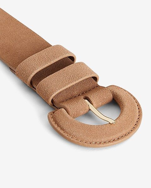 Suede Covered Buckle Belt | Express