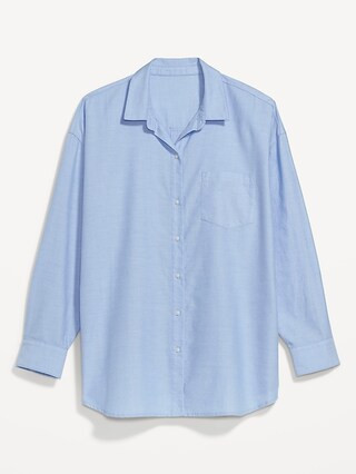 Oversized Button-Down Boyfriend Shirt for Women | Old Navy (US)