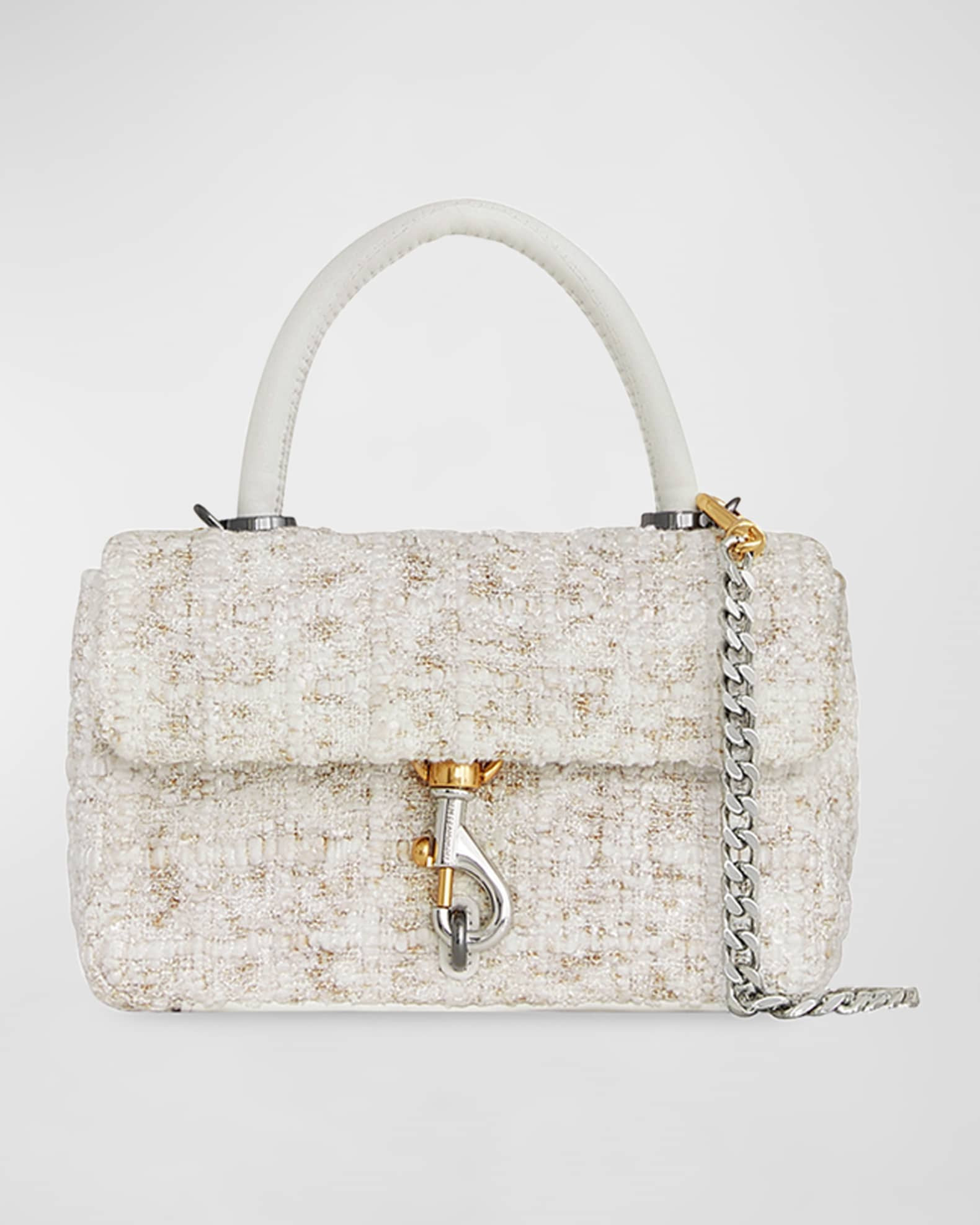 Edie Flap Boucle Top-Handle Bag | Neiman Marcus