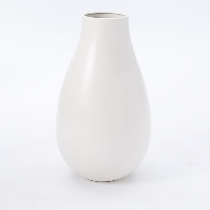 Pure White Matte Ceramic Vases | West Elm (US)