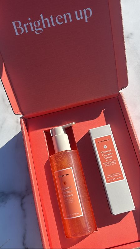 Excited to try the new vitamin c complex cleanser from #naturium 🧡 

-Formulated with phytic acid and fruit enzymes that gently exfoliate to instantly brighten skin. Also works to dissolve makeup, oil, dirt, and impurities.

Have you tried Naturium products yet? 

#cleanskincare #skincareover40 #unboxing

#LTKover40 #LTKbeauty #LTKfindsunder50